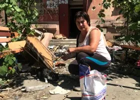В ДНР спасают брошенных под бомбежками котов