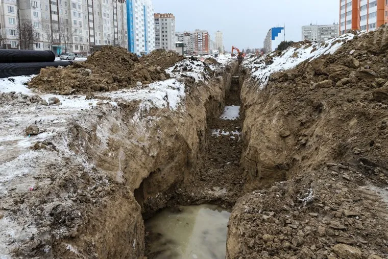 Ремонтные работы на ул. Мальцева. Курган