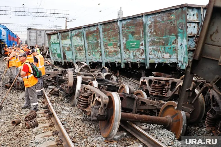 В Курганской области с рельсов сошли 11 вагонов