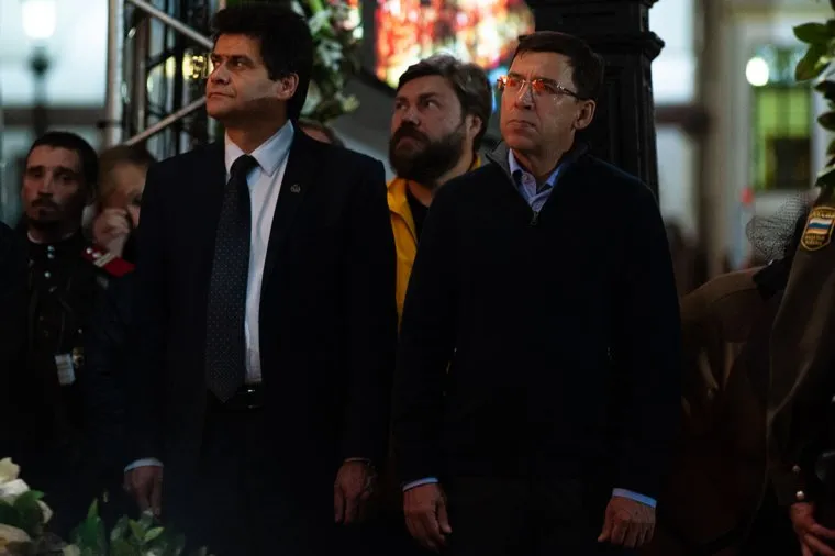 Божественная литургия перед крестным ходом, который посвящен 101-летию со дня убийства царской семьи. Екатеринбург