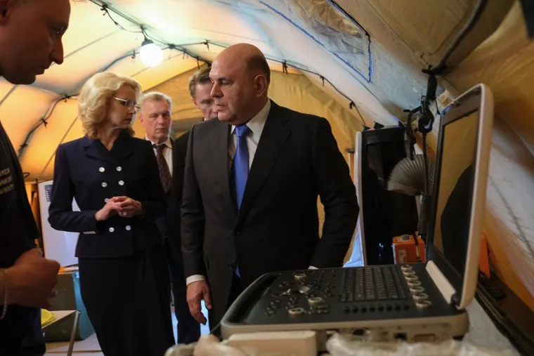 Михаил Мишустин посетил Федеральный центр медицины катастроф Национального медико-хирургического центра имени Н.И.Пирогова