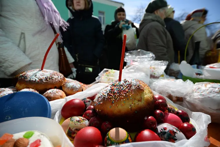 Освящение пищи и предметов перед Пасхой. Пермь