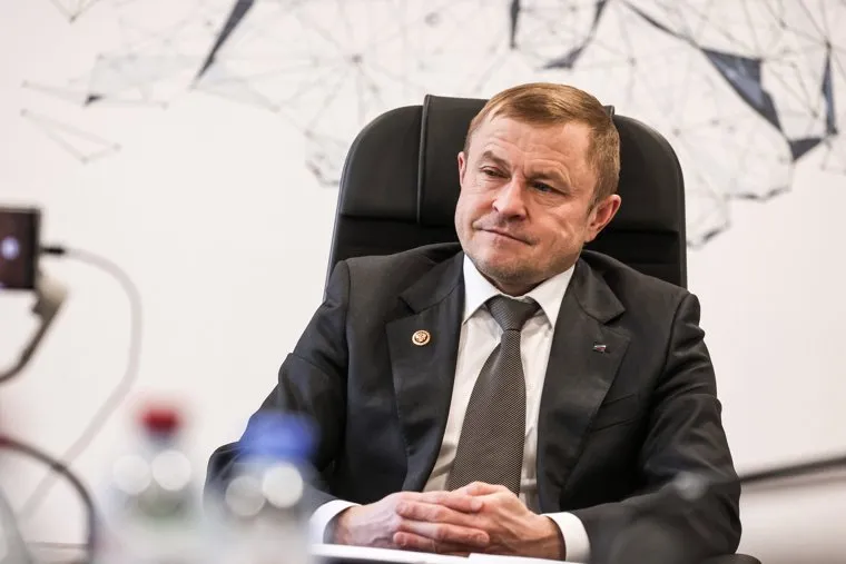 Александр Калинин во время интервью. Москва