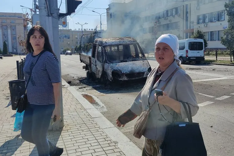 Обстрел в Донецке. Донецк