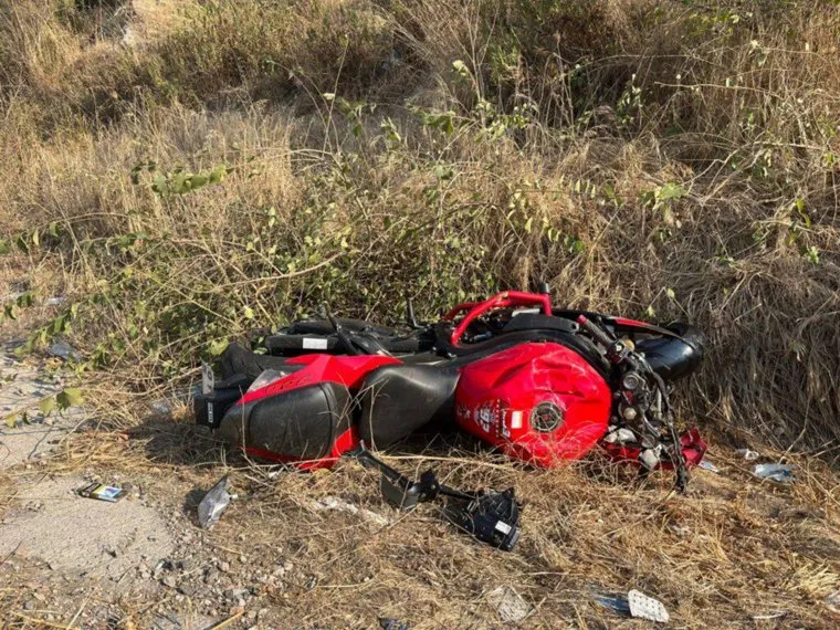 Фото с места аварии блогера МотоТаня