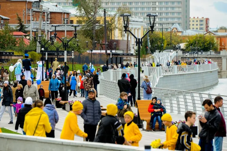 Алексей Текслер на открытии новой набережной. Челябинск