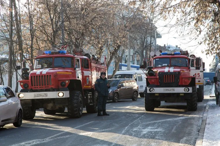 Пожар памятника архитектуры по ул. Семакова 8. Тюмень