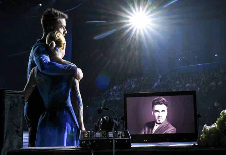 Анастасия Мухортова и Дмитрий Евгеньев выступают на Вечере памяти о спортивном комментаторе Александре Гришине