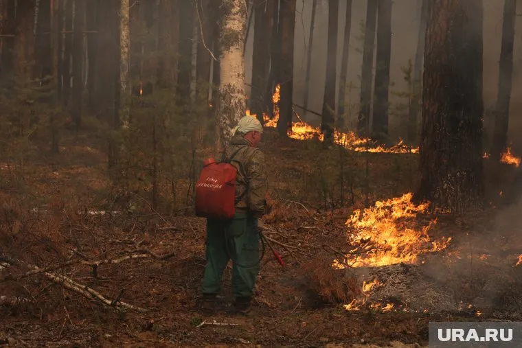Спасатели тушат пожары в Тугулымском, Режевском и Артемовском городских округах