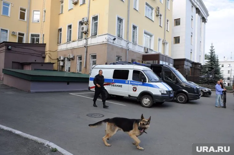 Кинологи ОМОН обследовали территорию вокруг правительства области