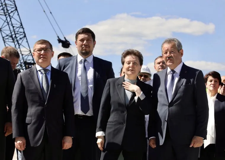 Начало строительства моста через Обь. Сургут