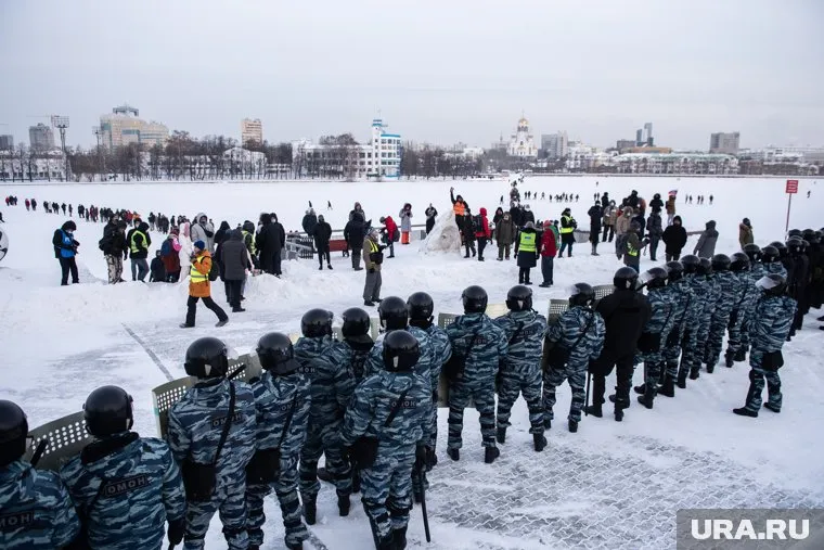 Задержания участников акции происходили в ее конце