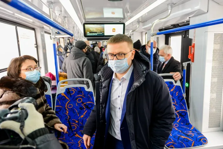 Презентация нового трамвайного вагона, Усть-Катавского вагоностроительного завода. Челябинск