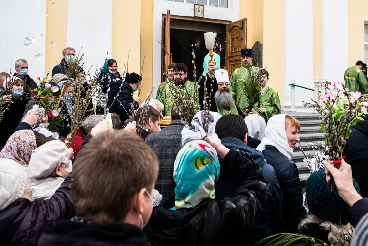 Праздник Вербного воскресенья в Екатеринбурге