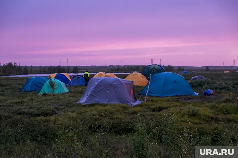 Активисты разбили палаточный городок на месте, где собираются строить технопарк (архивный снимок)