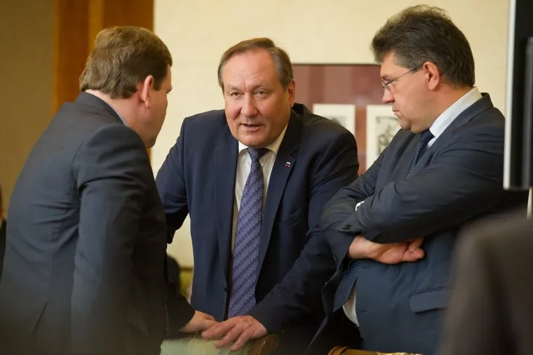 Заседание с главами городов СО в резиденции губернатора. Екатеринбург, ноженко дмитрий, злоказов андрей, трофимов игорь