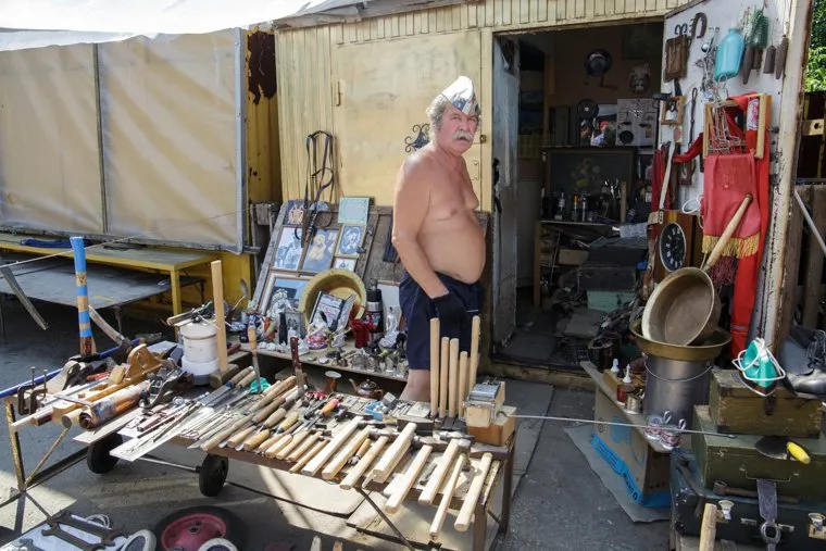 Антикварный рынок. Пермь, уличная торговля, антикварный рынок