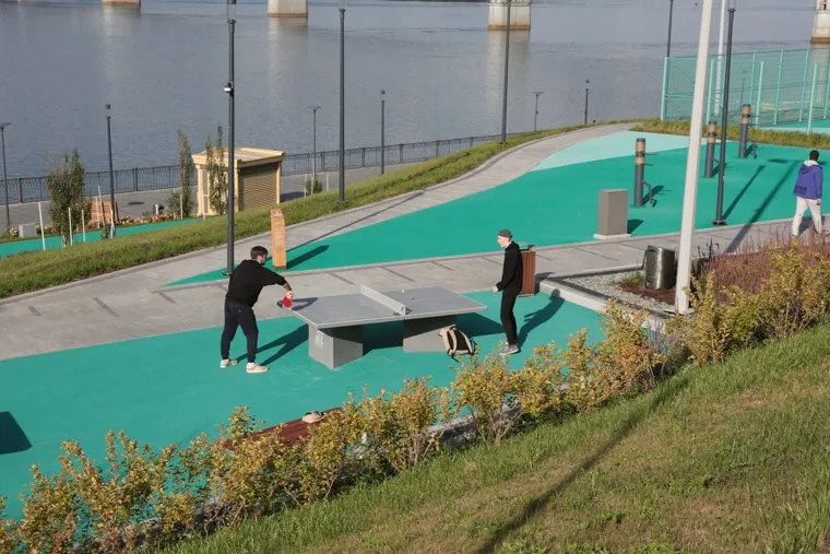 Новая спортивная часть набережной. Пермь