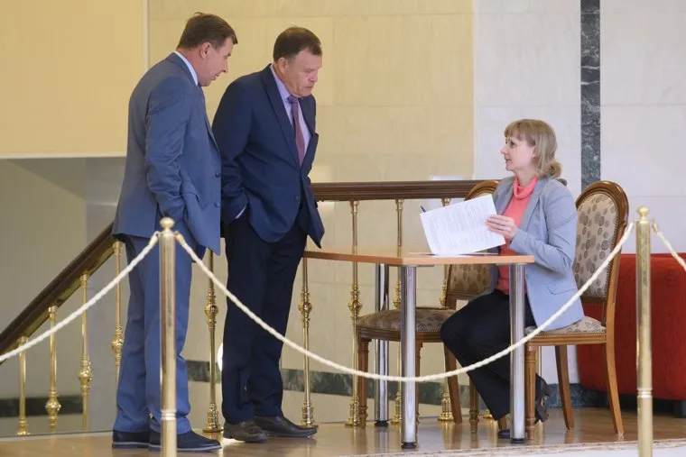 Встреча Евгения Куйвашева с членами фракции ЕР в ЕГД. Екатеринбург, крицкий владимир, мелехин сергей