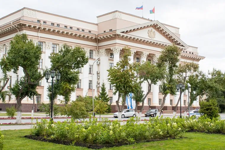Украшения к дню города. Тюмень