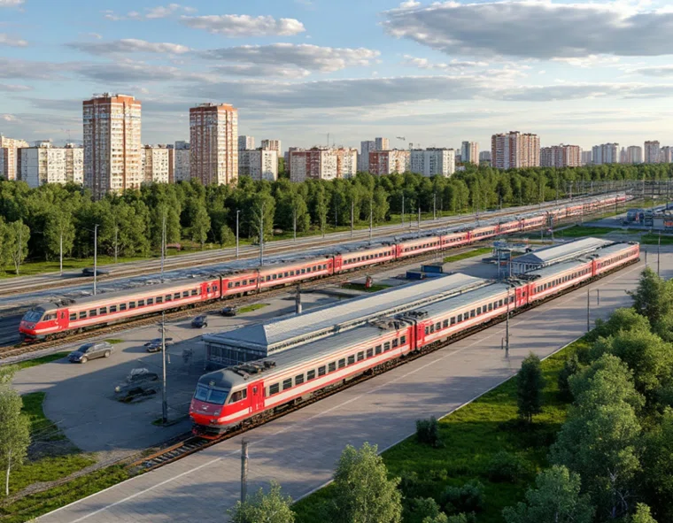 Вид будущего ЖД вокзала в Екатеринбурге по мнению ИИ