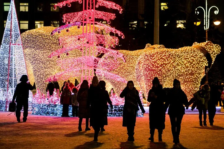 Новогодняя иллюминация. Тюмень