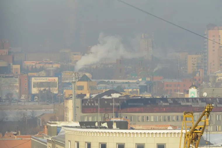 Смог над городом. НМУ. Челябинск, смог, нму, климат, воздух, выбросы, атмосфера