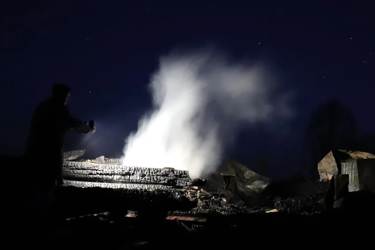 Пожар в селе Березка