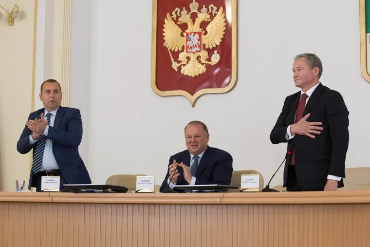 Полпред президента в УФО представил врио губернатора Курганской области Шумкова Вадима региону. г. Курган (необр)