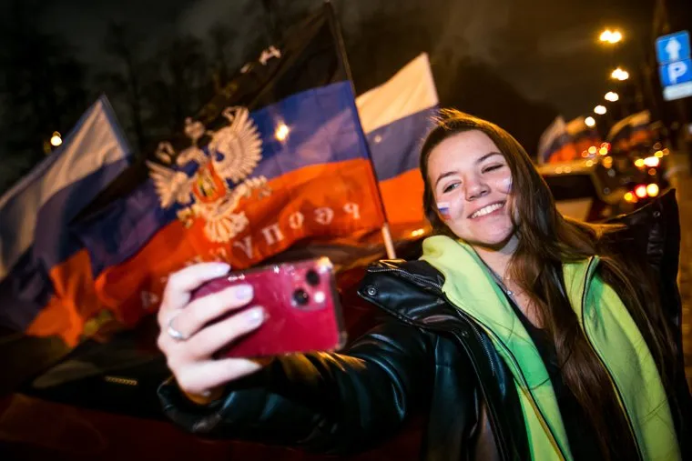 Автопробег, посвященный признанию ЛДНР. Москва