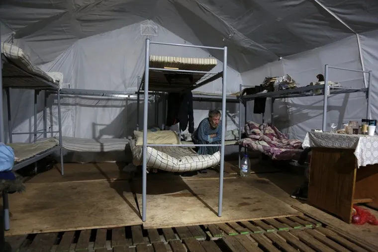 Палатка обогрева для бездомных. Пермь