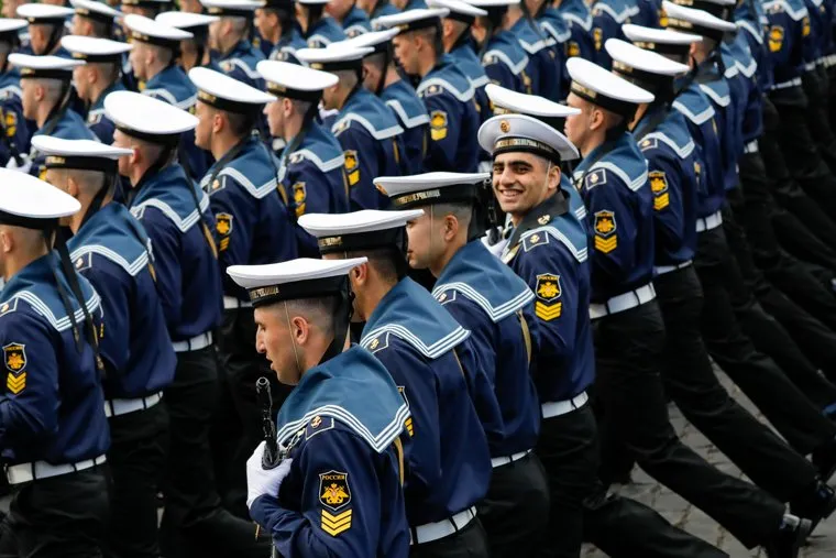 Генеральная репетиция Парада Победы на Красной Площади. 5 мая 2024. Москва