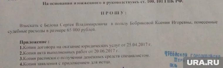 Девушка требует от чиновника компенсировать судебные издержки