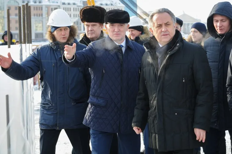 Рабочий визит Виталия Мутко на строительство объектов саммитов ШОС и БРИКС. Челябинск, мутко виталий, передерий виталий, дубровский борис