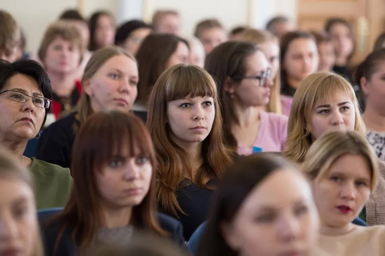 Торжественное собрание молодых педагогов. г. Курган, участники собрания