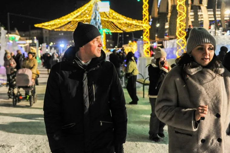 Открытие ледового городка. Челябинск