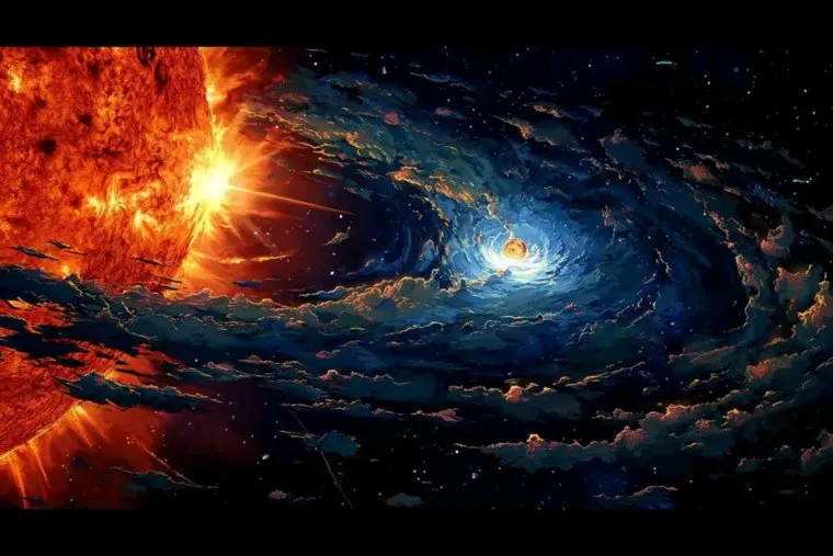 Скорость солнечного вещества составляет 650 километров в секунду 