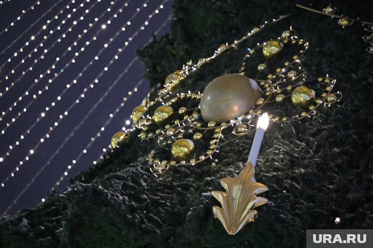 В Чайковском Пермского края на главной площади появилась новогодняя ель. Фото