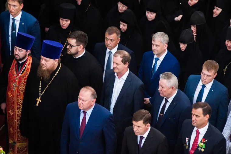 Встреча мощей святой преподобномученицы Великой Княгини Елисаветы в Храме-Памятнике на Крови. Екатеринбург, куйвашев евгений, симановский андрей, цуканов николай