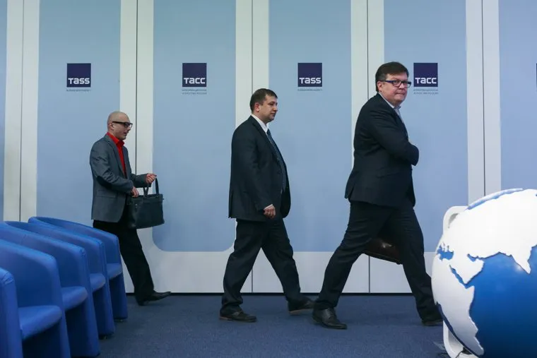 Презентация доклада "О попытке делегитимации президентских выборов 2018"  в ТАСС. Москва, мартынов алексей, манойло андрей, гаспарян армен