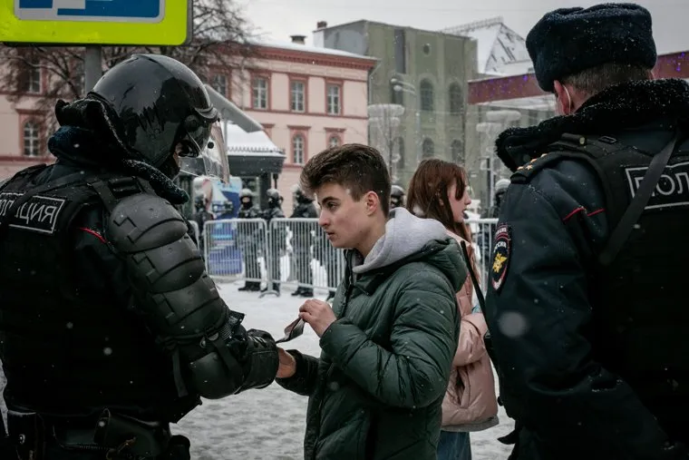 Несанкционированная акция в поддержку Алексея Навального. Москва