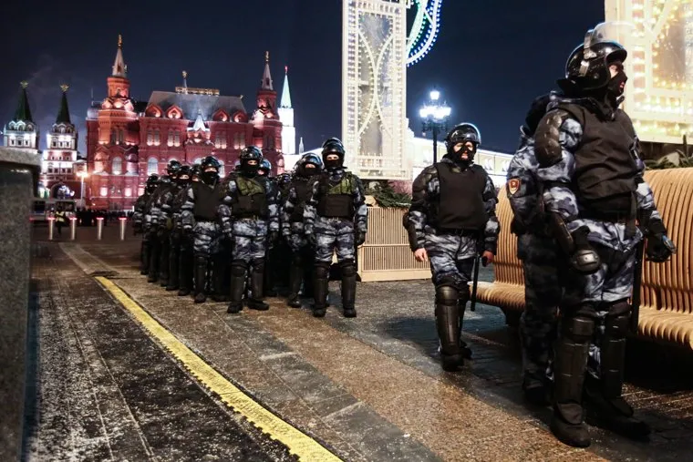 Обстановка на Манежной площади, где сторонники Алексея Навального планируют провести акцию протеста. Москва