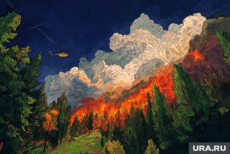 Лесные пожары в Турции подходят к отелям и жилым домам