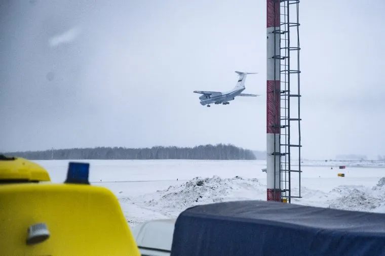 Обстановка на посадочной полосе в аэропорту "Рощино". Тюмень