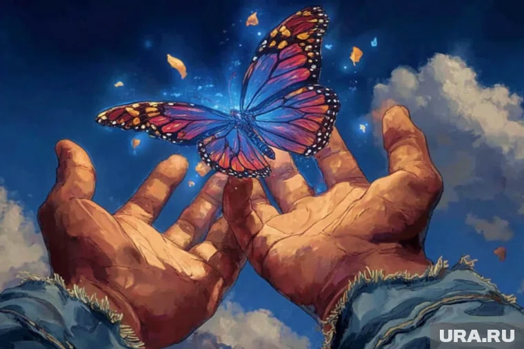 Фигуры светящихся бабочек появились в Кургане (архивное фото)