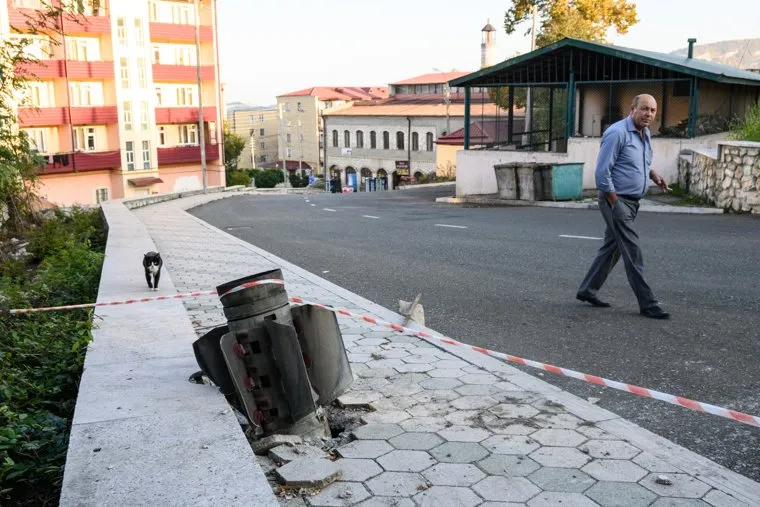 Город Шуши после обстрелов ВС Азербайджана. Нагорный Карабах