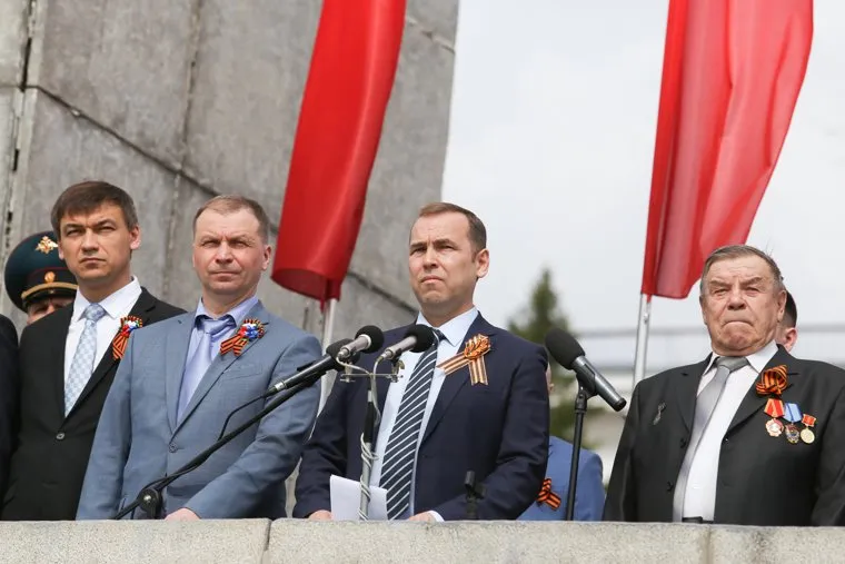 Военный парад посвященный Дню Победы. Курган