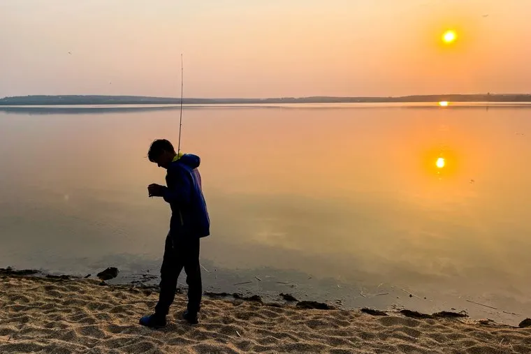 Закат на Шершневском водохранилище. Челябинск