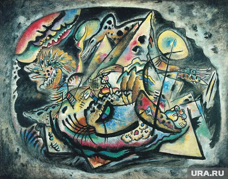 Василий Кандинский композиция №217 (Серый овал). 1917. Екатеринбургский музей изобразительных искусств