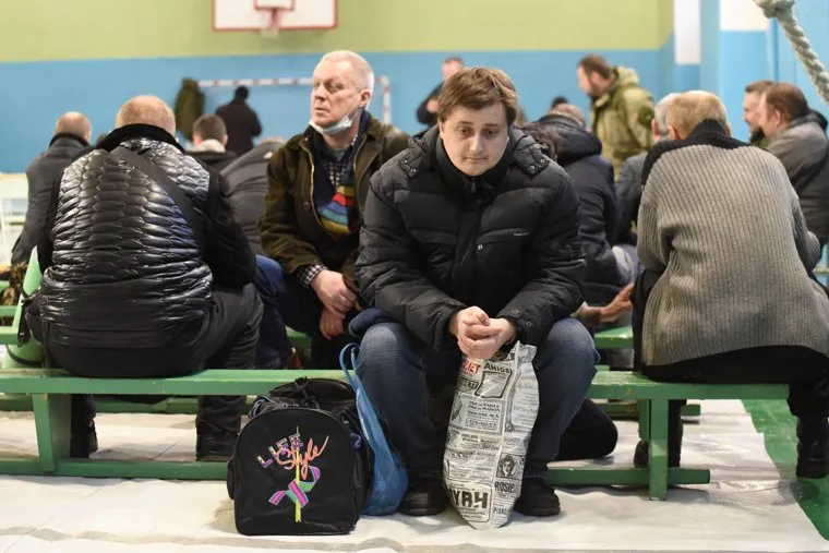 Мобилизационный пункт в Донецке. Донецк, ДНР